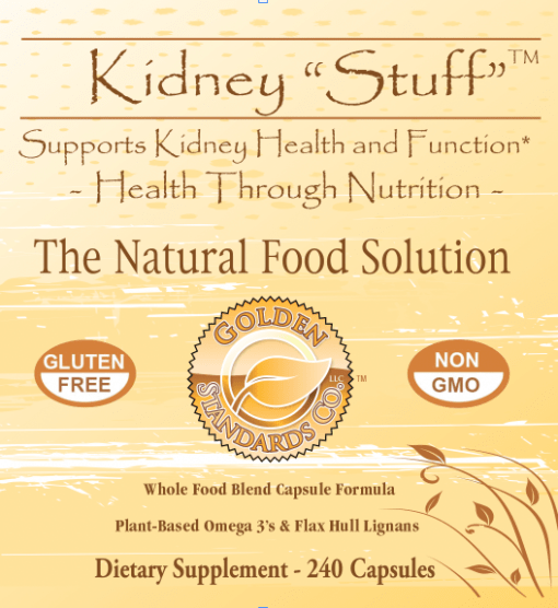 Kidney "Stuff" Capsules, Front Label