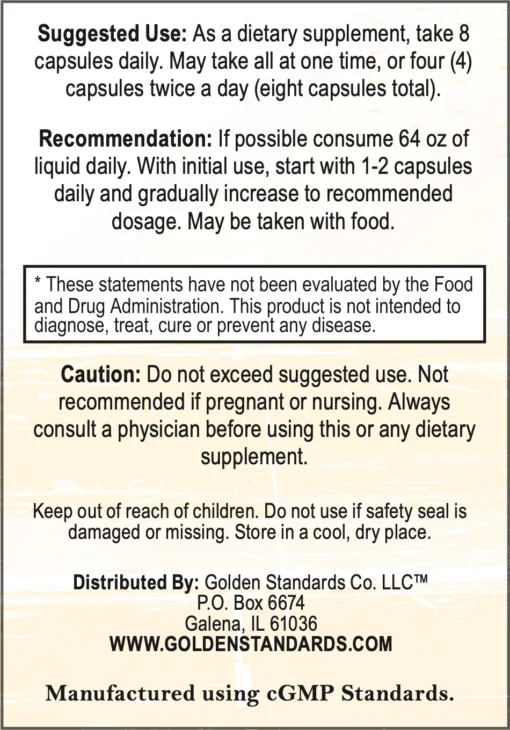 Kidney "Stuff" Capsules Label