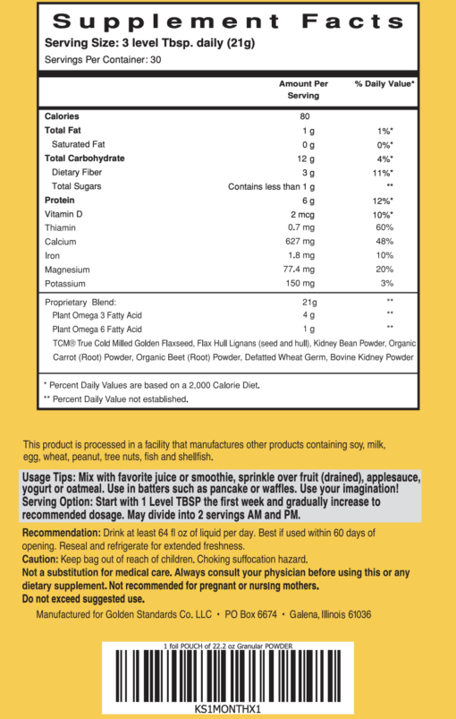 Kidney "Stuff" Original Granular Label