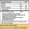 Kidney "Stuff" Capsules Nutritional Label